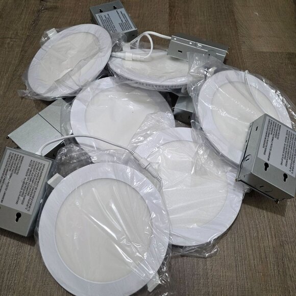 PowerAsia 6" Recessed Slim LED Downlight Kit – 6 Pack – Dimmable – White - Picture 7 of 7